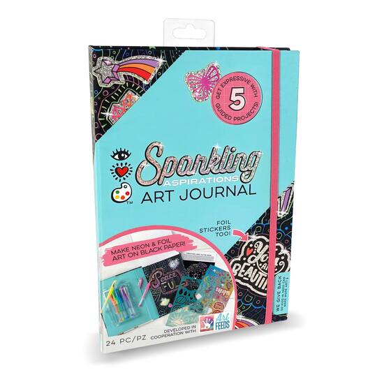 Bright Stripes Sparkling Aspirations Art Journal